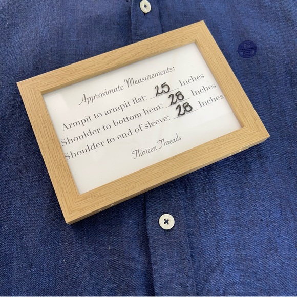 North Sails Dark Blue 100% Linen Button Down Shirt - Picture 10 of 10